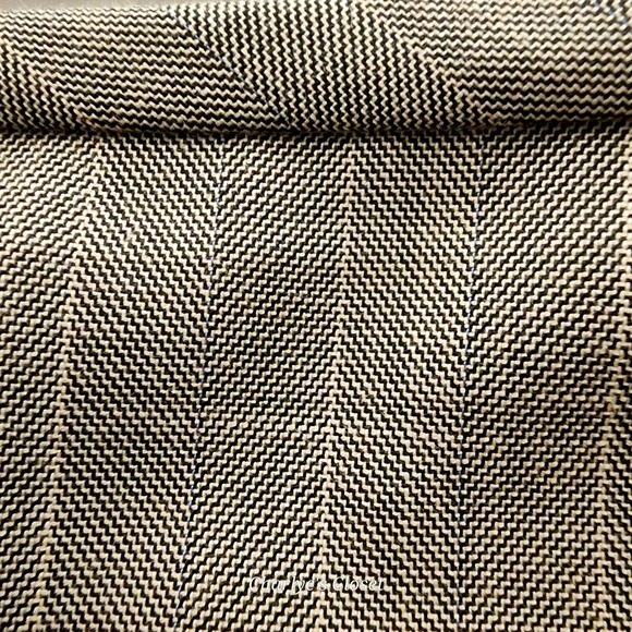 Brown Pinstripe Herringbone Pencil Skirt Lined Sz 8 Office Career Modern Preppy - Picture 6 of 7